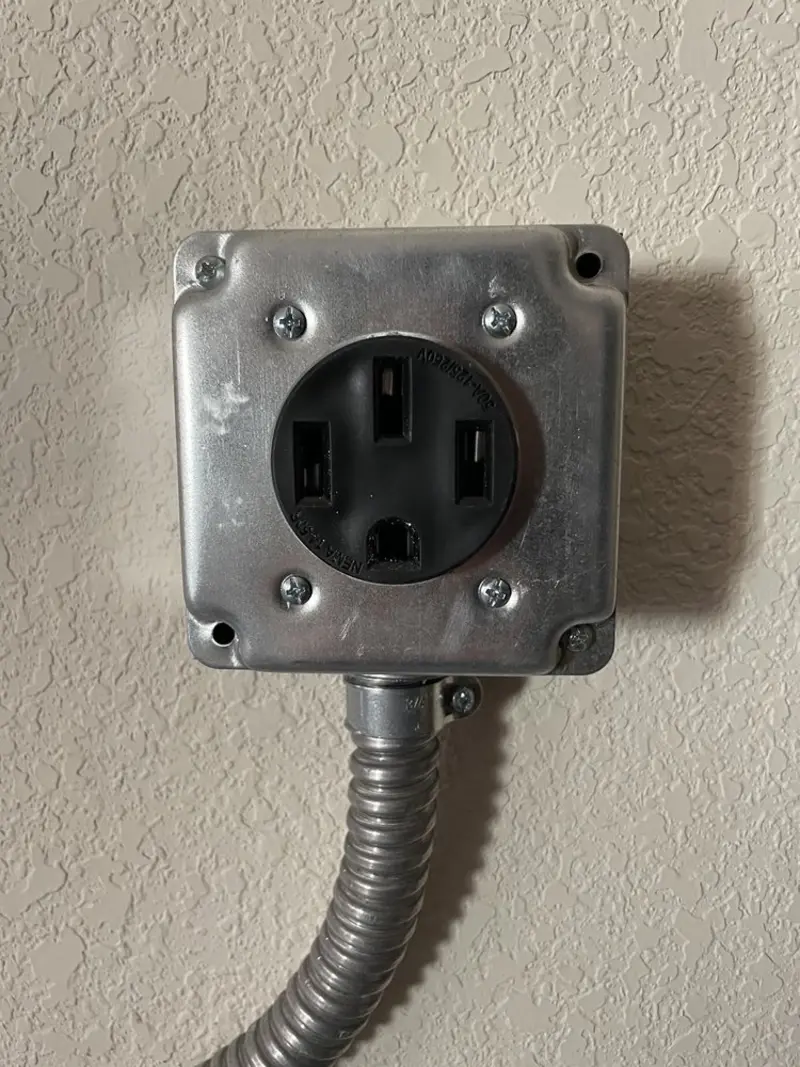 NEMA 14-50 outlet installed for Smart Home Electrical in Welcome